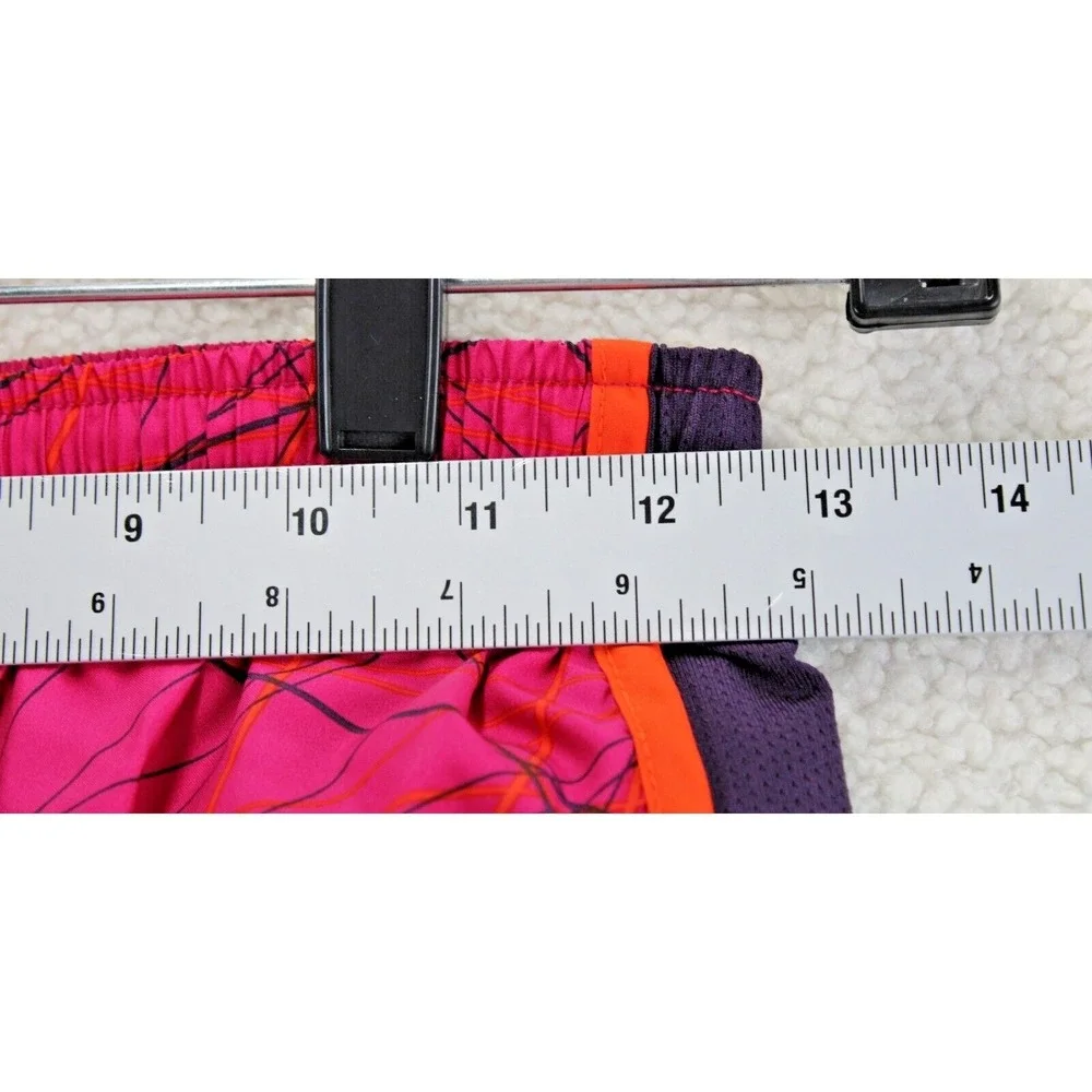 Nike Dri Fit Running Shorts Pink Geometric Print Athletic Shorts Women‎ XS